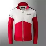 tommy hilfiger veste hiver zip 1678 blanc rouge